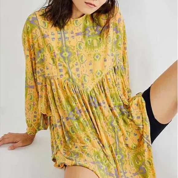 FREE PEOPLE EUC THIS IS IT SUN FADED TUNIC SIZE SMALL - Picture 2 of 9